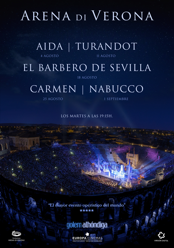 Opera desde desde Arena Di Verona (Golem Alhondiga)