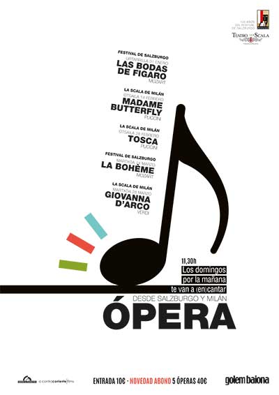 Opera desde Salzburgo y Milán en Golem Baiona
