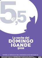 Domingo a la noche por 5.5€.