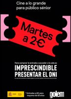 Los martes cine a 2 euros para los mayores de 65 años Los martes cine a 2 euros para los mayores de 65 años