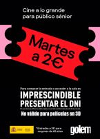Los martes cine a 2 euros para los mayores de 65 años