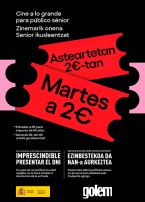 Los martes cine a 2 euros para los mayores de 65 años