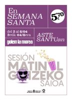 Sesiones Matinales esta Semana Santa en GOLEM LA MOREA