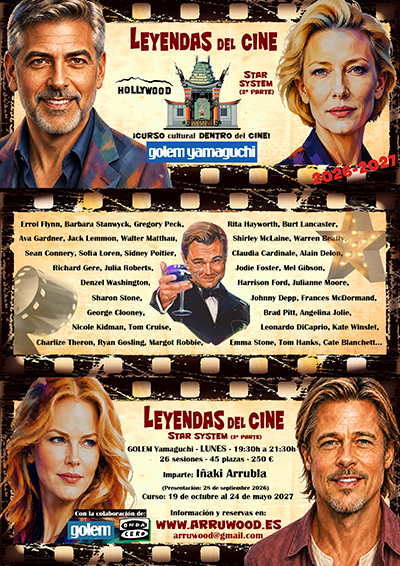 Curso &ldquo;Leyendas del Cine &ndash; Star System&rdquo; (2&ordf; parte) en Golem Yamaguchi