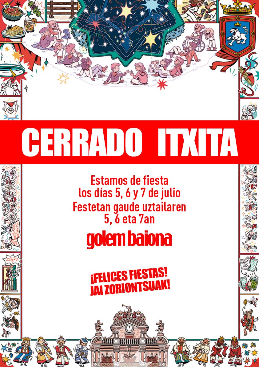 CERRADO POR FIESTAS SAN PEDRO 2026