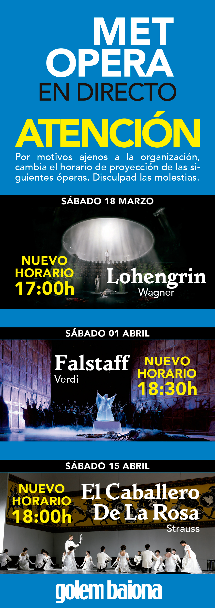 MET ÓPERA 2022-2023 en Golem Baiona.